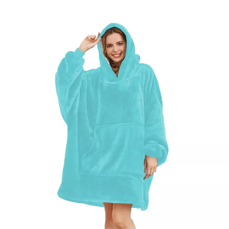 HOodie Oversized Hoodies Snuggy Hooded Blanket Super Plush Fleece Wearable Large