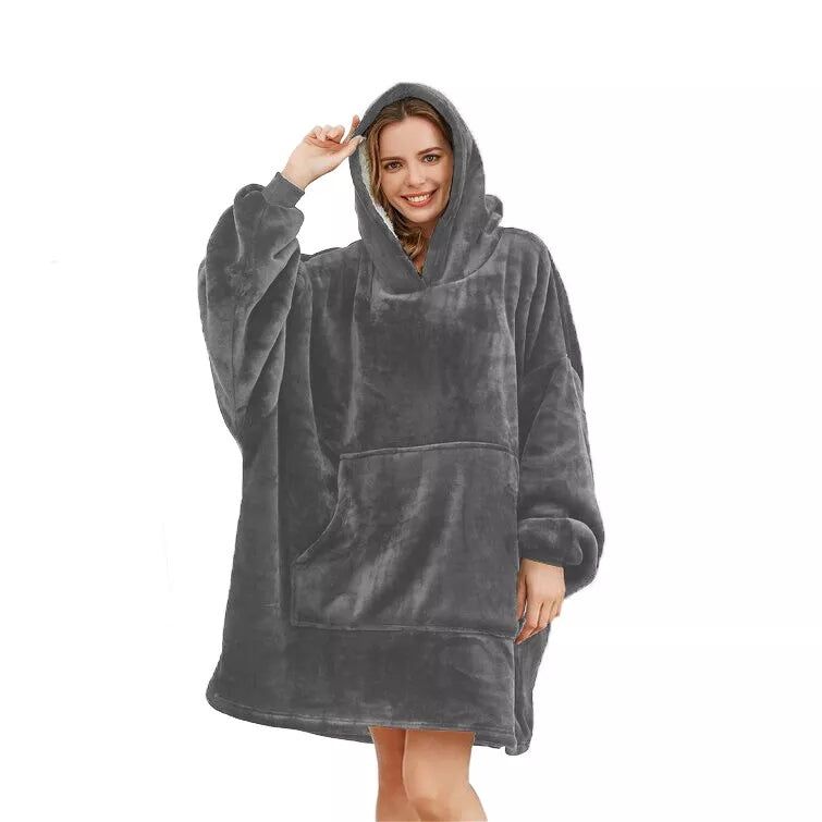 HOodie Oversized Hoodies Snuggy Hooded Blanket Super Plush Fleece Wearable Large