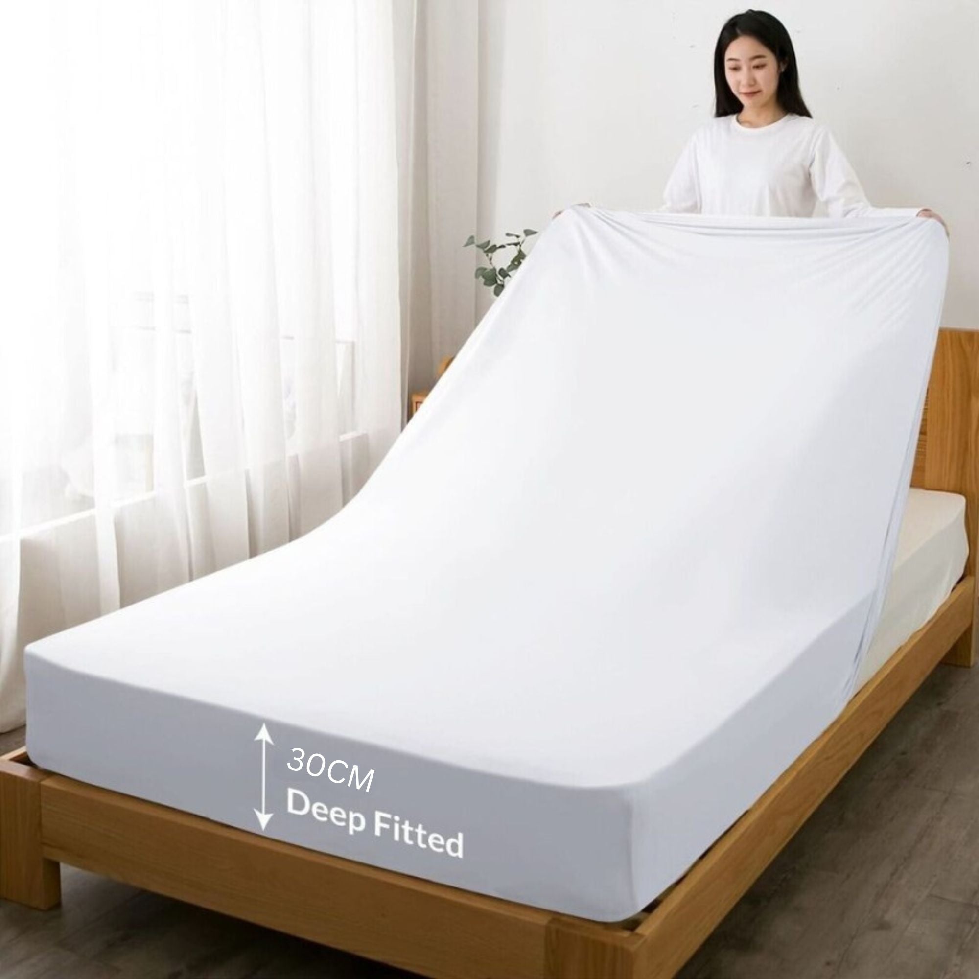 White Fitted Sheet - Hotel Quality