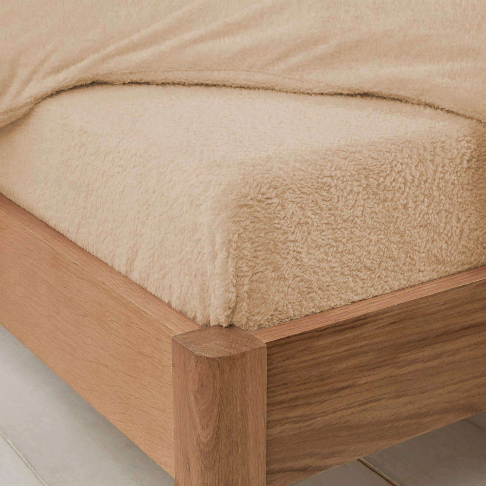 Teddy Bear Sherpa Fleece Fitted Sheets - Beige