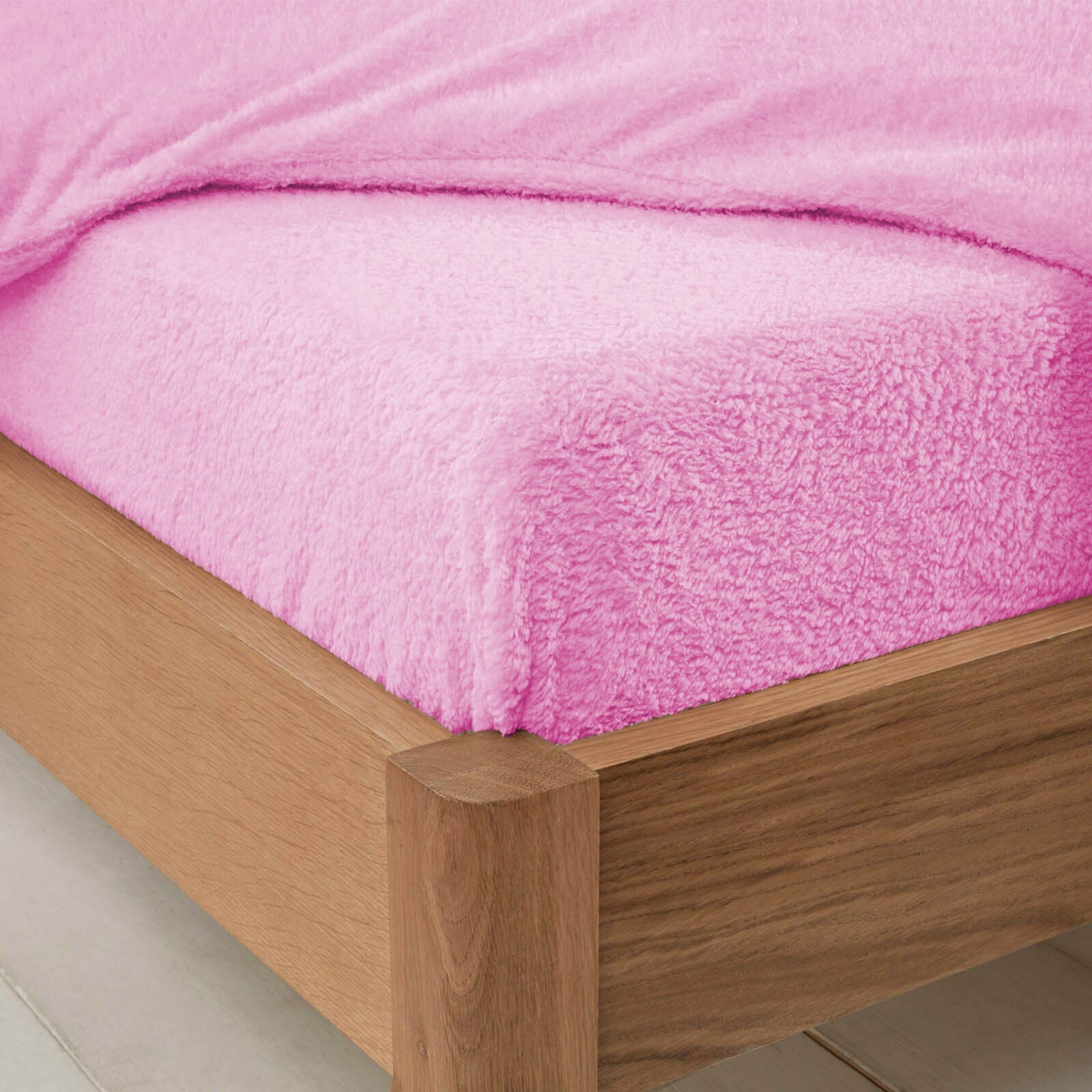 Teddy Bear Sherpa Fleece Fitted Sheets - Pink