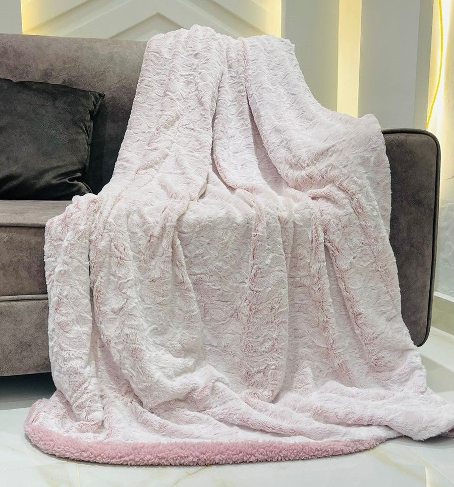 Faux Fur Fleece Blankets - Reversible Teddy Bear Fleece Blankets