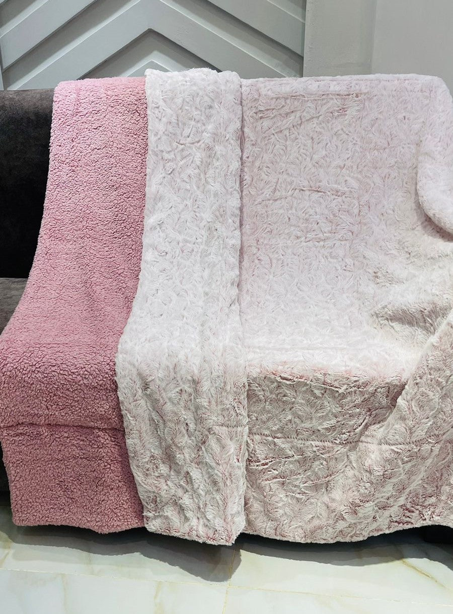 Faux Fur Fleece Blankets - Reversible Teddy Bear Fleece Blankets