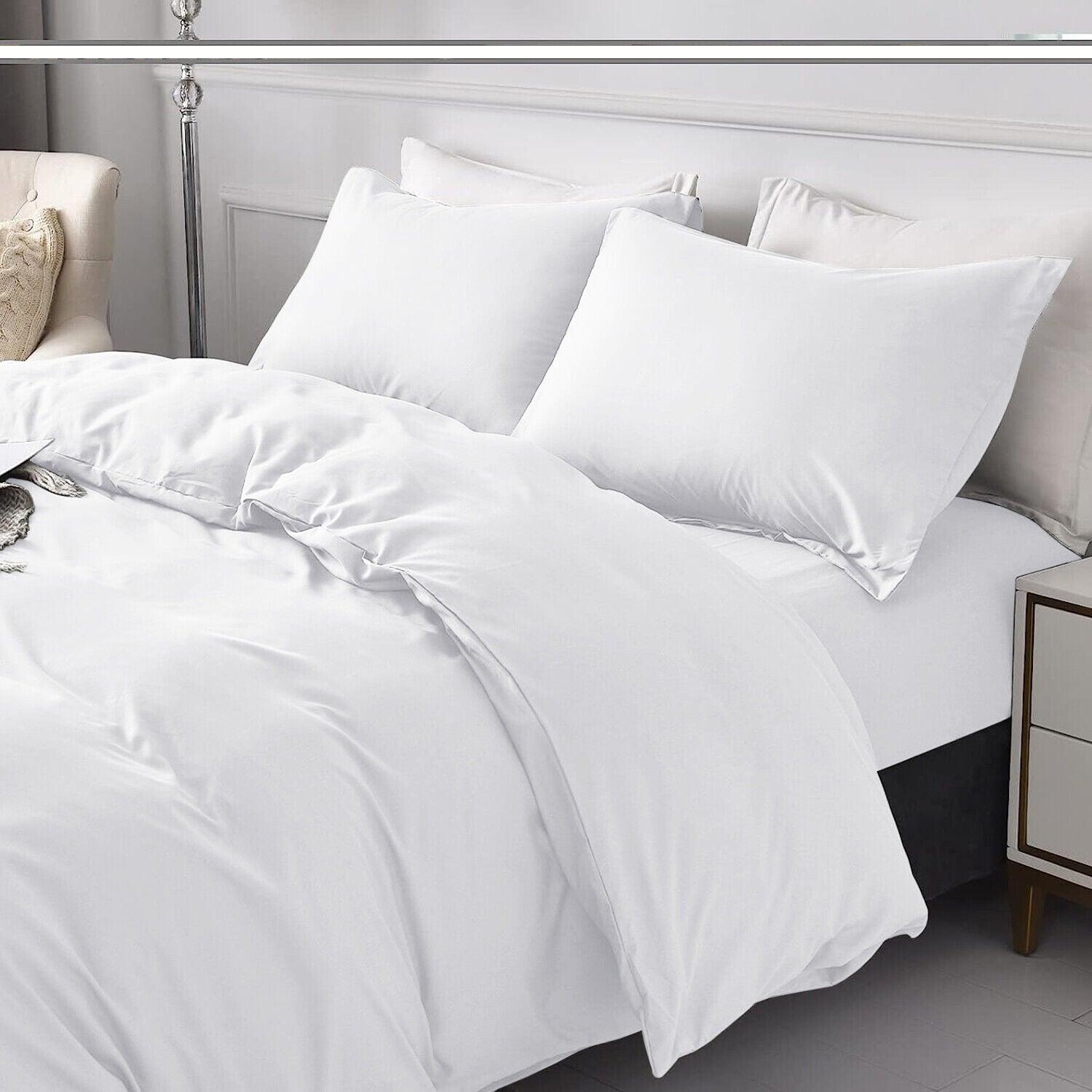 White Duvet Cover Set - Hotel Quality