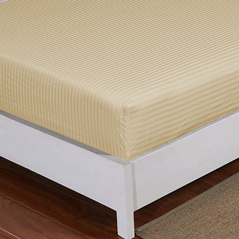 EXTRA DEEP FITTED SHEET 300TC STRIPE BEDSHEETS