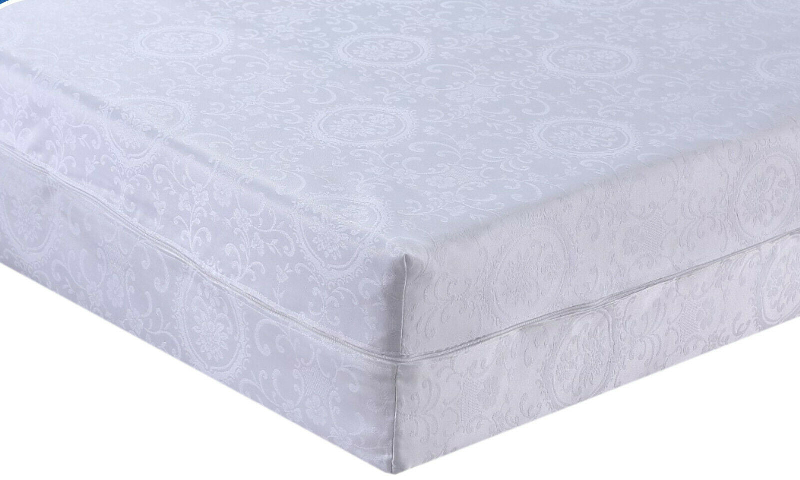 Anti-Bed Bug Zipped Mattress Encasement - Jacquard Floral Pattern