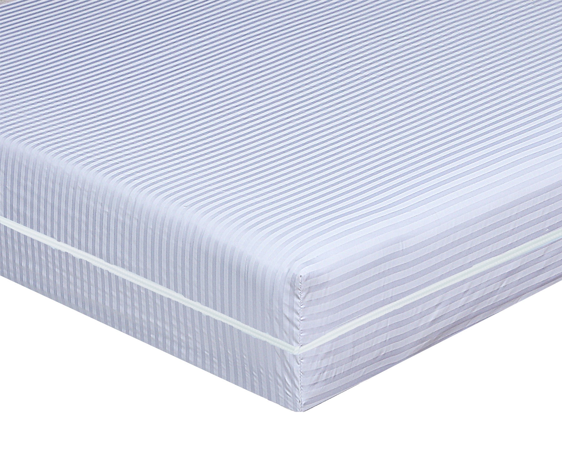 **Luxury Satin Stripe Zipped Mattress Protector – Double-Sided Zipper Closure, 360° Full Encasement Cover, 30cm Deep Pocket, Anti-Bed Bug, Dust Mite & Allergen Protection, Hypoallergenic & Breathable Mattress Cover**
